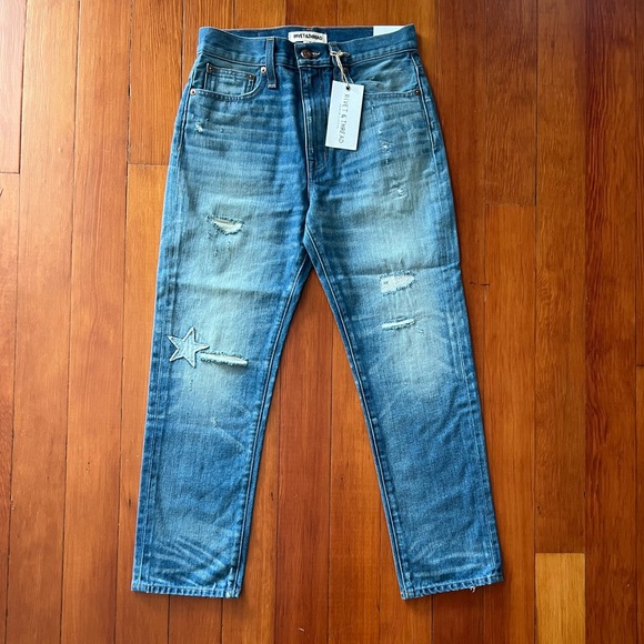 *NWT Madewell - Rivet & Thread High-Rise Slim Boyjeans - Size 25 - Picture 8 of 14